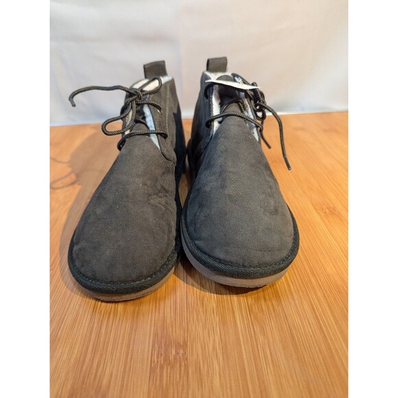 Sun & Stone Fleece Lined Booties Childs 4 Lace-Up Brown [U06] - Picture 2 of 8